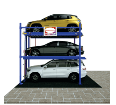 Three level stack parking system